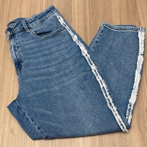 Judy Blue High Waist Slim Fit Side Fray Jeans Size 16W